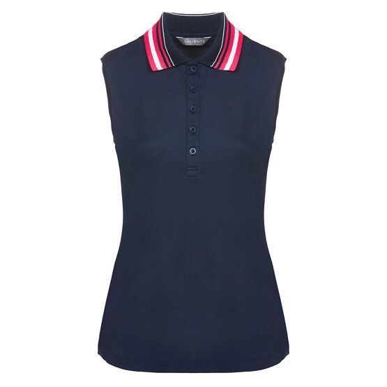 Valiente Nylon Pique  ohne Arm Polo navy