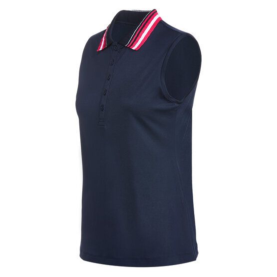 Valiente Nylon Pique  ohne Arm Polo navy
