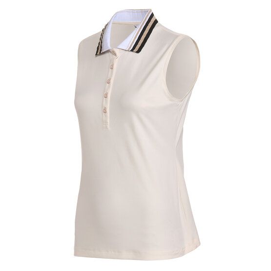 Valiente Nylon Pique  ohne Arm Polo sand