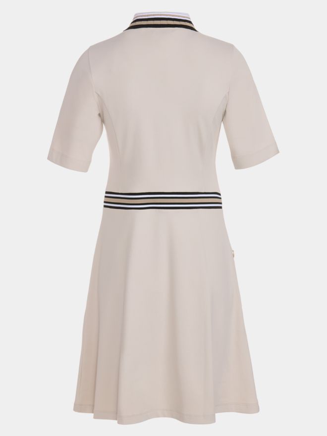 Valiente Nylon Pique halbarm Kleid sand