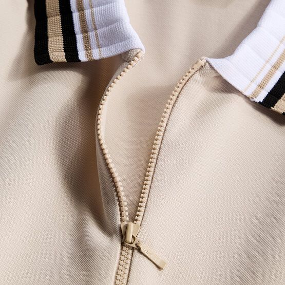 Valiente Nylon Pique  halbarm Kleid sand