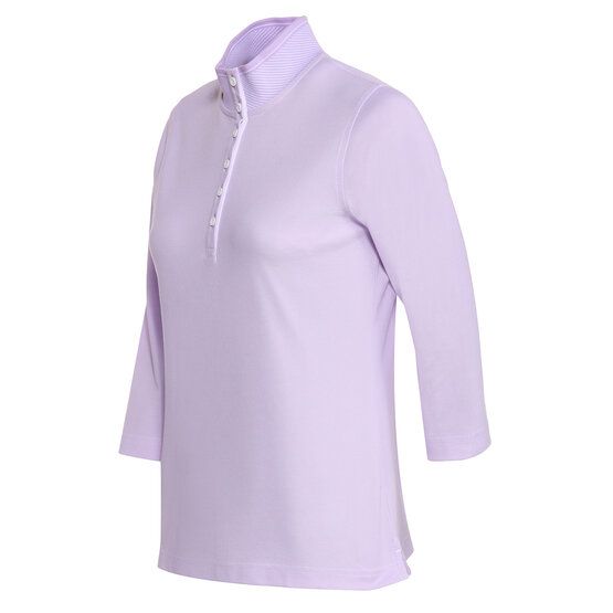 Valiente 2-Tone Pique 3/4 Arm Polo lila