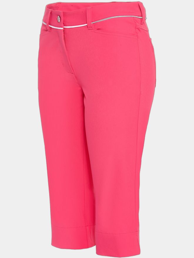 Valiente JULIE contrast piping capri pants pink