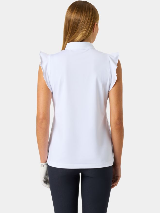 Daily Sports FRILL ohne Arm Polo weiß
