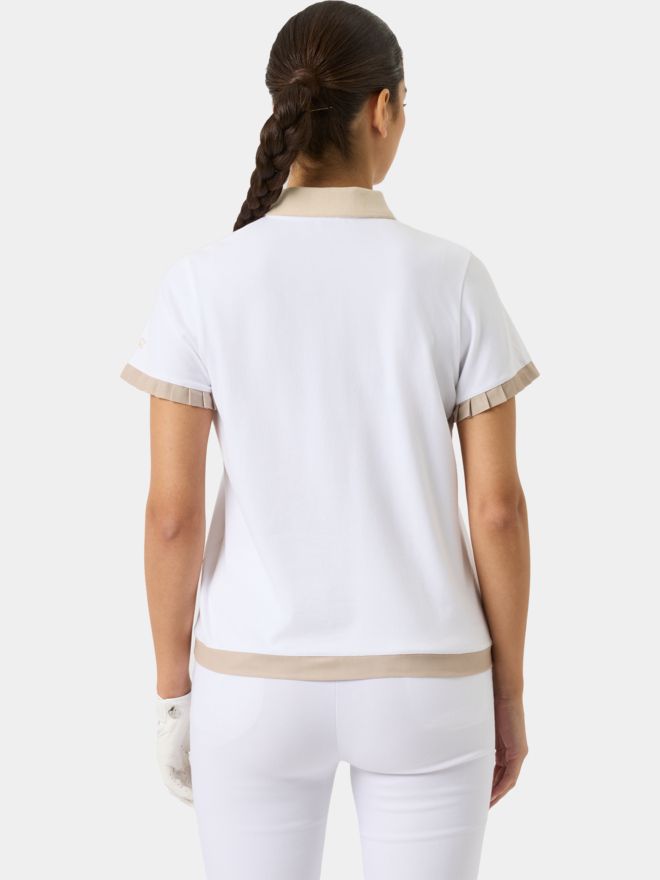 Daily Sports PLEAT Halbarm Polo weiß