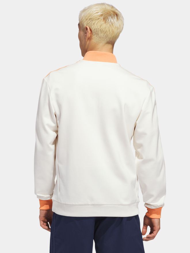 adidas Golf Originals F 3 Str 1/4 Zip Stretch Midlayer weiß