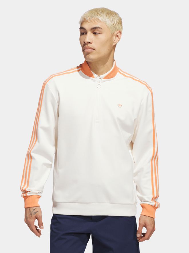 adidas Golf Originals F 3 Str 1/4 Zip Stretch Midlayer weiß