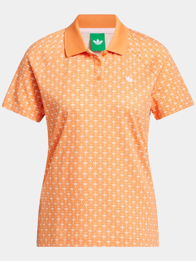 adidas Golf Originals S Nov AOP polokošile s krátkým rukávem oranžová