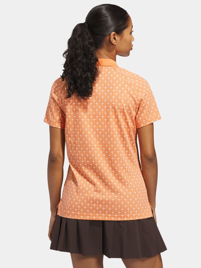 adidas Golf Originals S Nov AOP polokošile s krátkým rukávem oranžová