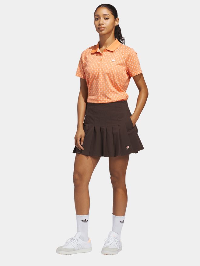 adidas Golf Originals S Nov AOP polokošile s krátkým rukávem oranžová