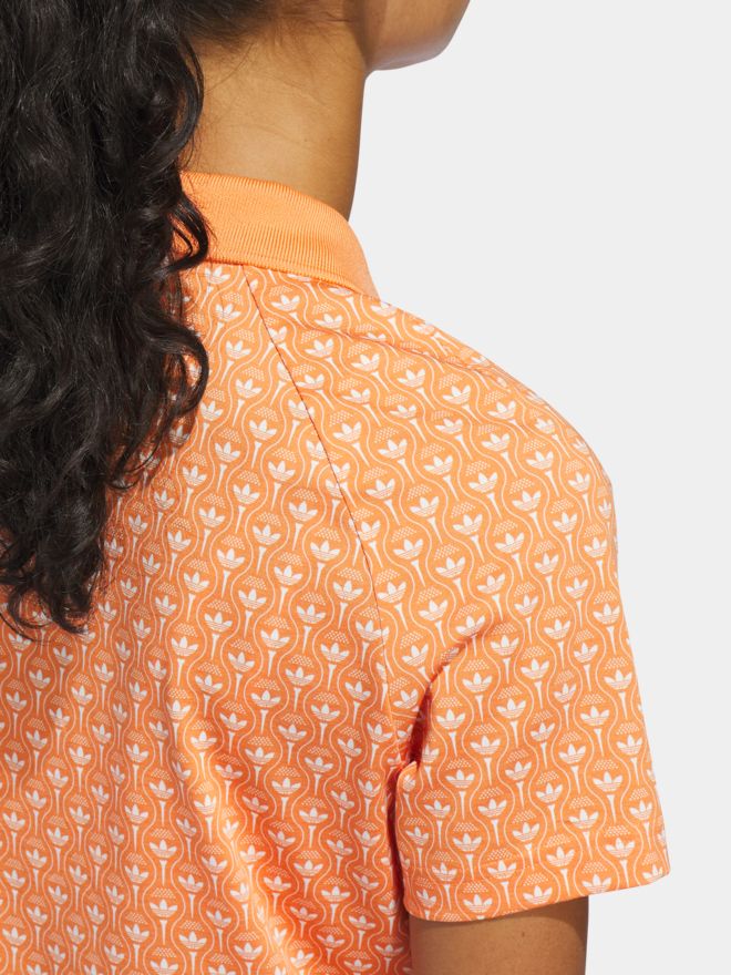 adidas Golf Originals S Nov AOP polokošile s krátkým rukávem oranžová