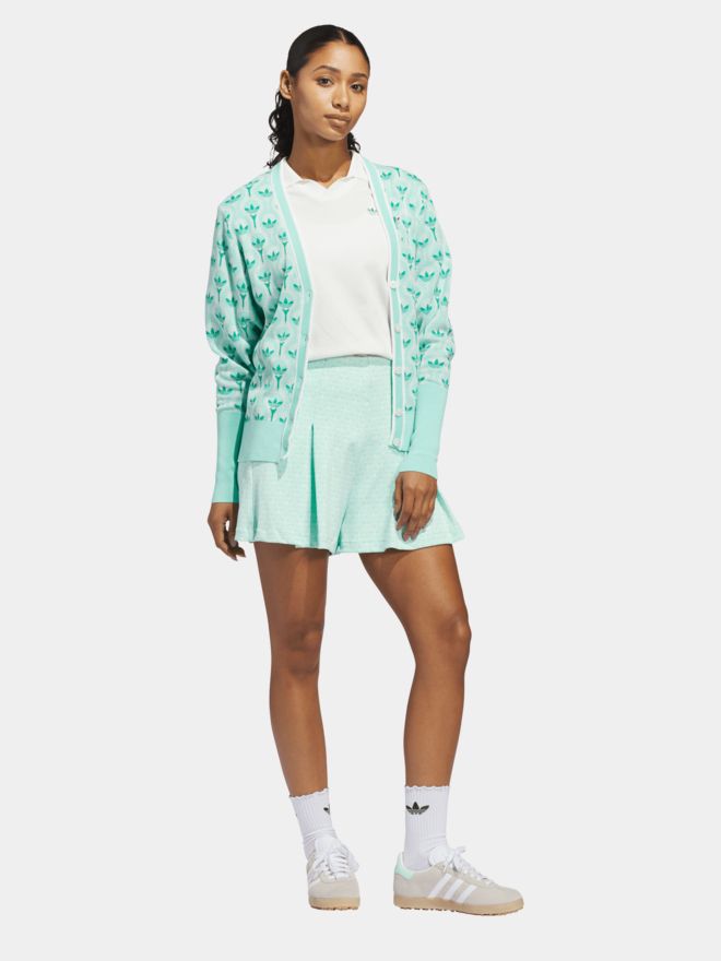 adidas Golf Originals S Cardigan Jacke Strick türkis