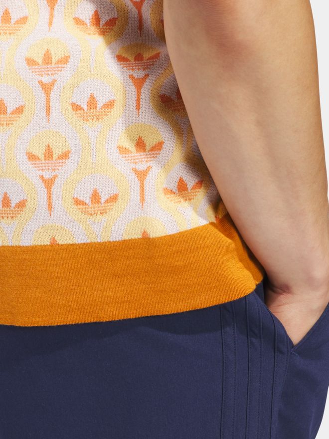 adidas Golf Originals S Nov Úplet P Košile s krátkým rukávem oranžová