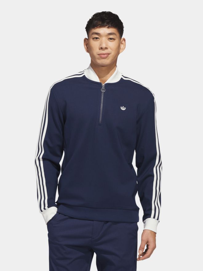 adidas Golf Originals F 3 Str 1/4 Zip Stretch Midlayer navy