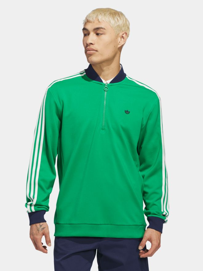 adidas Golf Originals F 3 Str 1/4 Zip Stretch Midlayer grün
