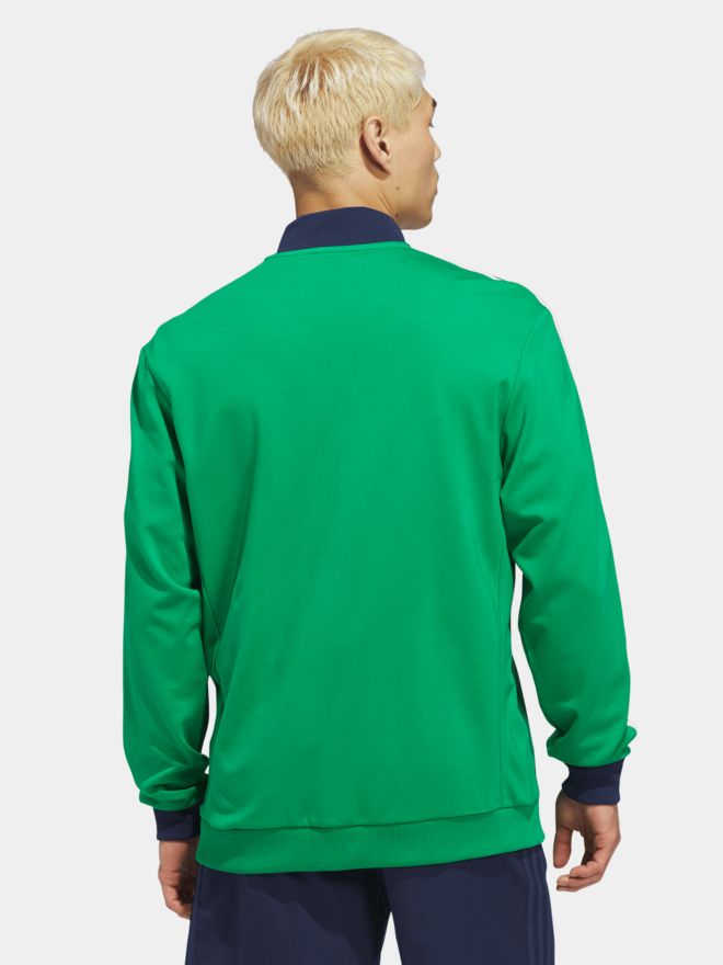 adidas Golf Originals F 3 Str 1/4 Zip Stretch Midlayer grün