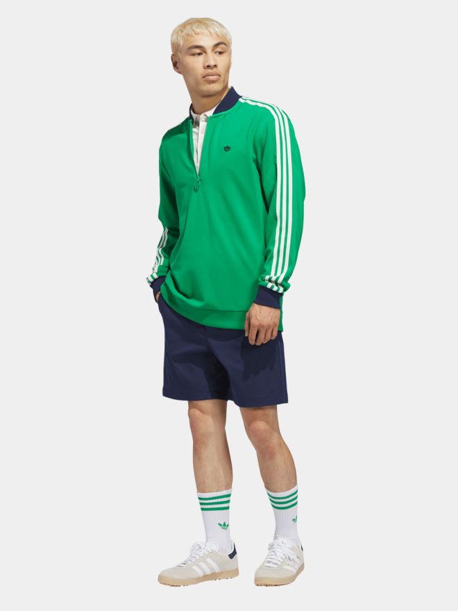 adidas Golf Originals F 3 Str 1/4 Zip Stretch Midlayer grün
