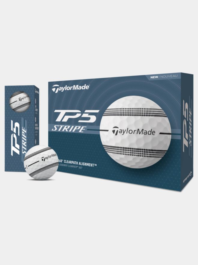 TaylorMade TP5 Stripe Golfbälle weiß