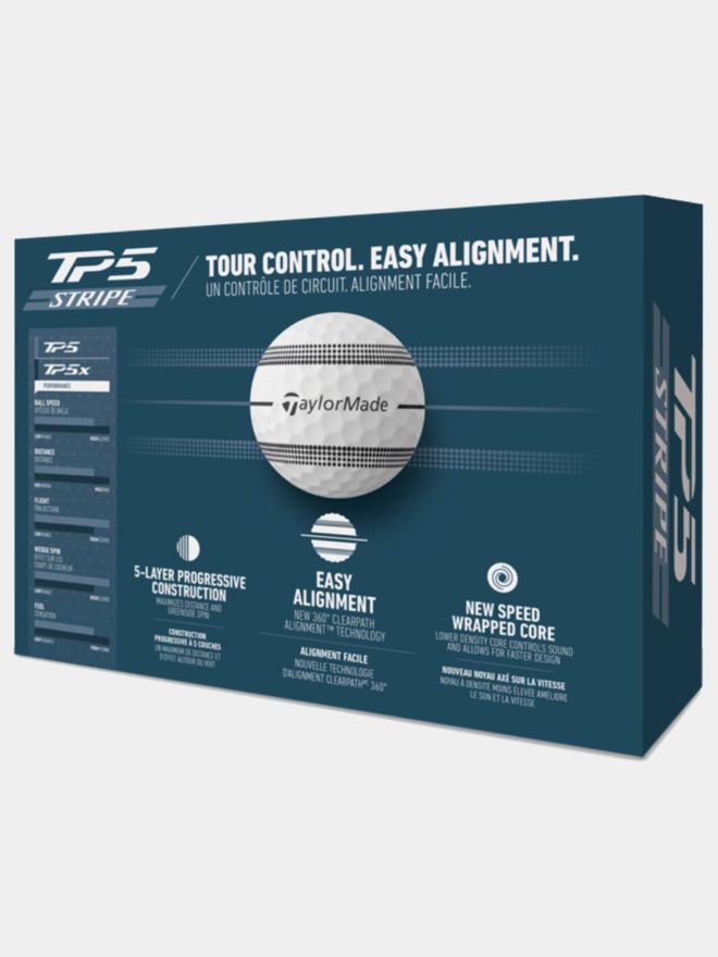 TaylorMade TP5 Stripe Golfbälle weiß