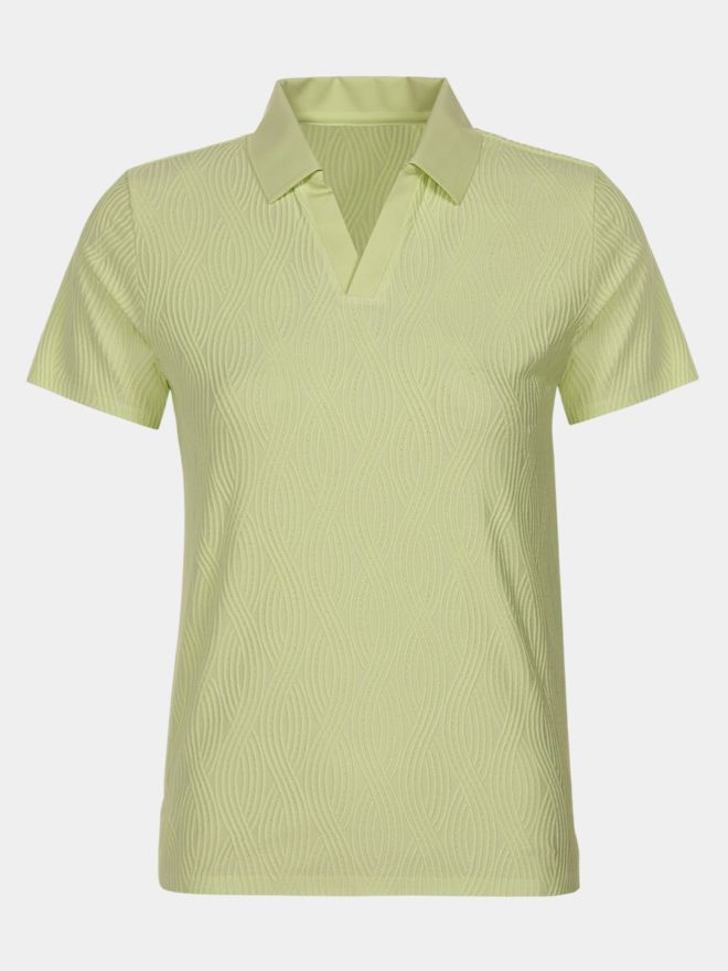 Under Armour Halo Bonded Jacquard Halbarm Polo lime