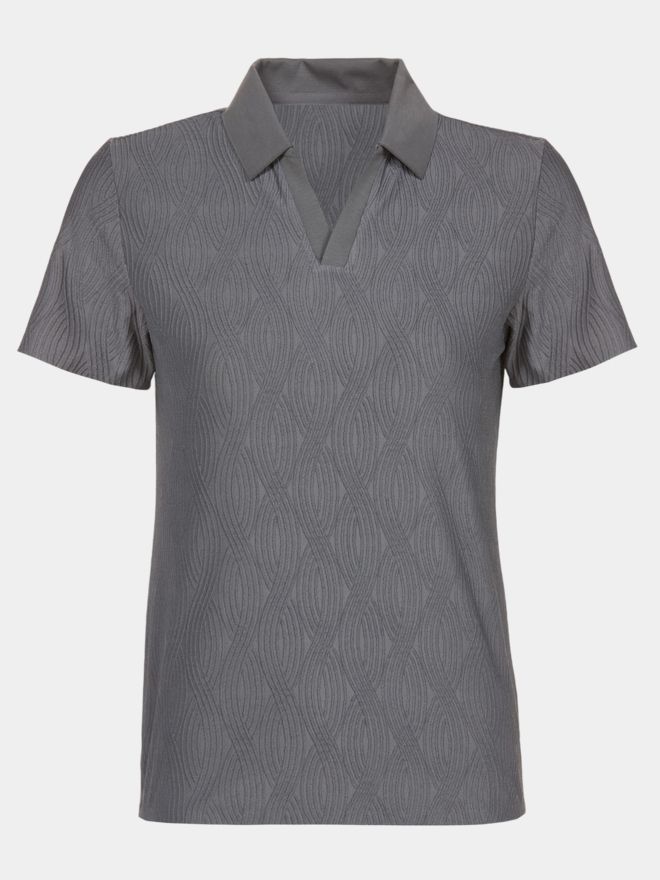 Under Armour Halo Bonded Jacquard Halbarm Polo taupe