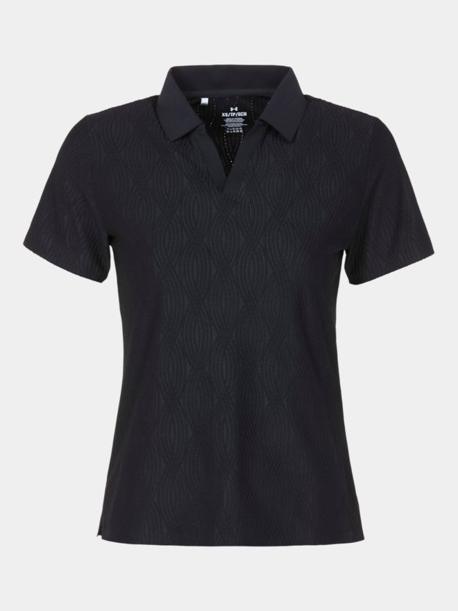 Under Armour Halo Bonded Jacquard Halbarm Polo schwarz
