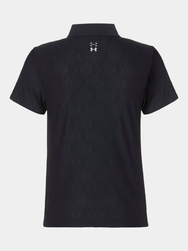 Under Armour Halo Bonded Jacquard Halbarm Polo schwarz