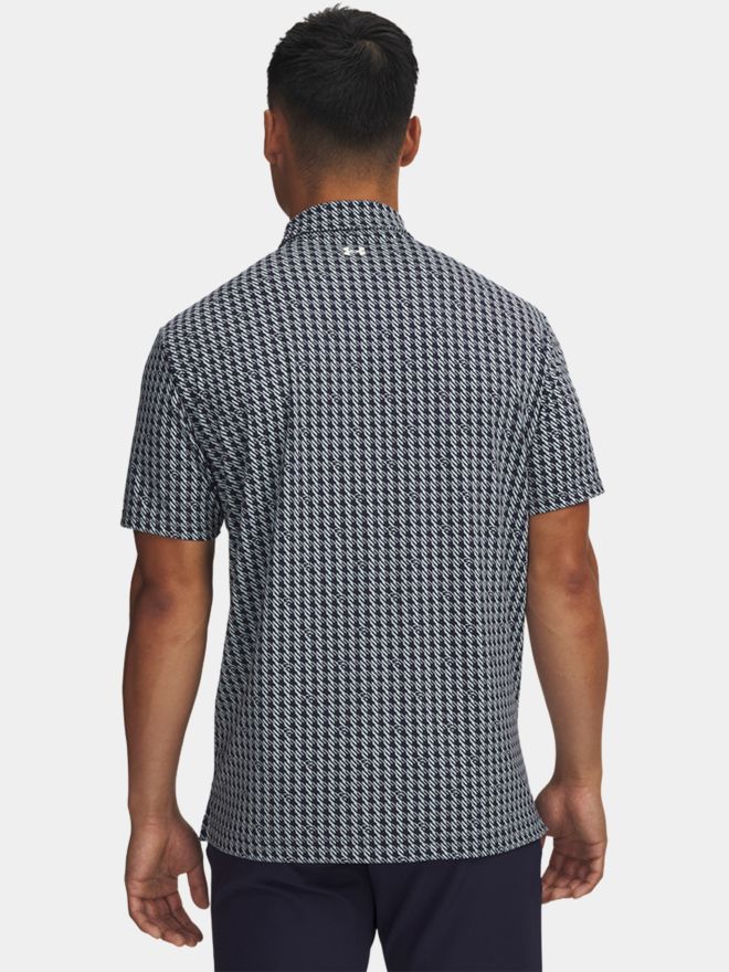 Under Armour T2G Printed Houndstooth Deuces Halbarm Polo blau