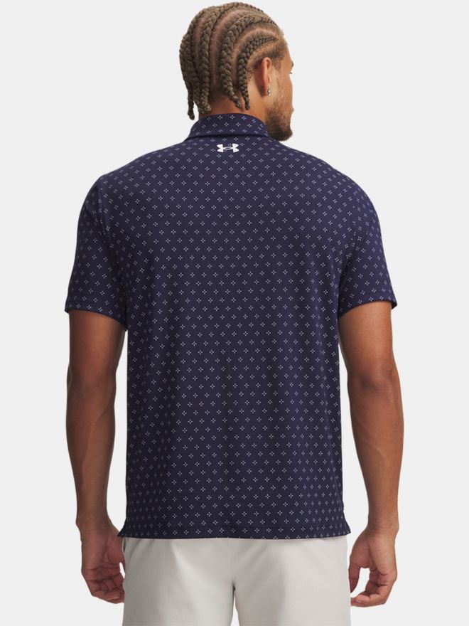 Under Armour Playoff 3.0 Printed Tropical Fescue Halbarm Polo navy