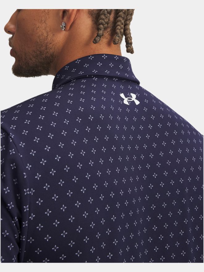 Under Armour Playoff 3.0 Printed Tropical Fescue Halbarm Polo navy