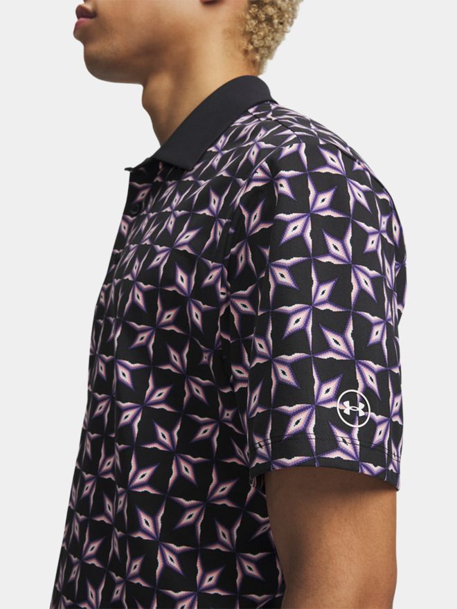 Under Armour Drive Printed Desert Geo Halbarm Polo rosa