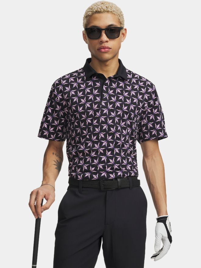 Under Armour Drive Printed Desert Geo Halbarm Polo rosa