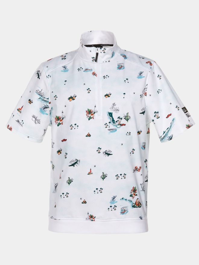 Under Armour Drive Wind Golf Trip Half Sleeve Windshirt white