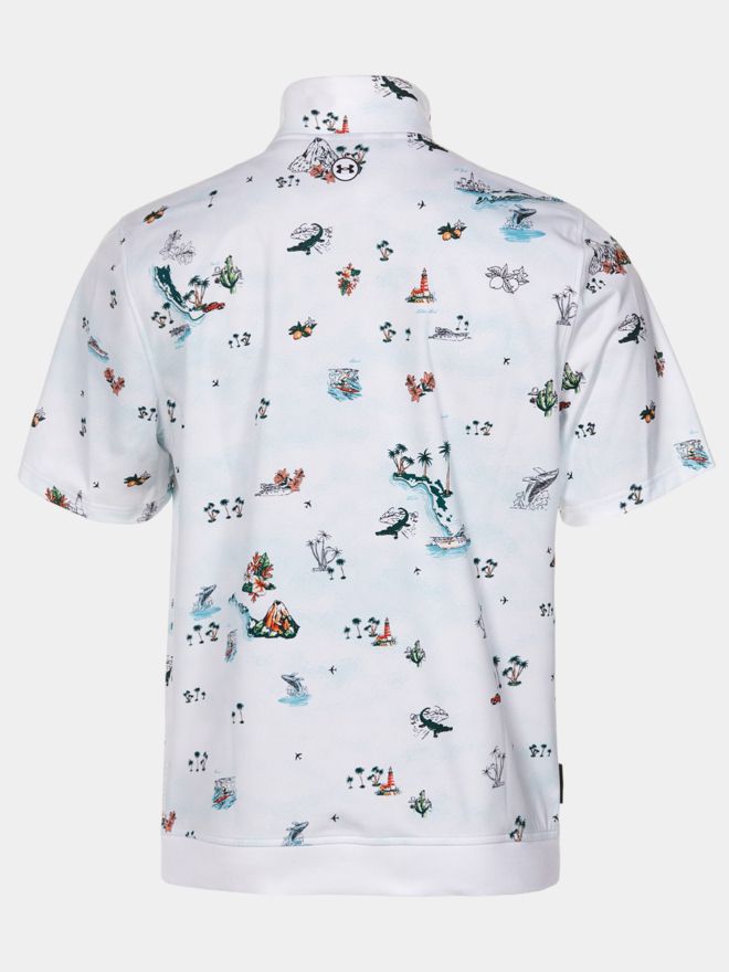 Under Armour Drive Wind Golf Trip Half Sleeve Windshirt white