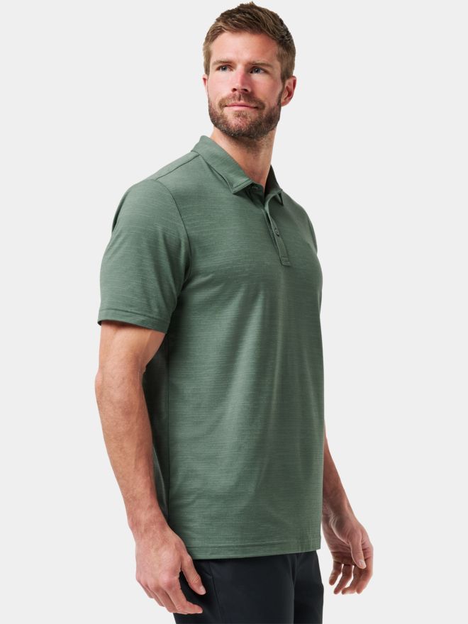 TravisMathew THE HEATER Halbarm Polo grün