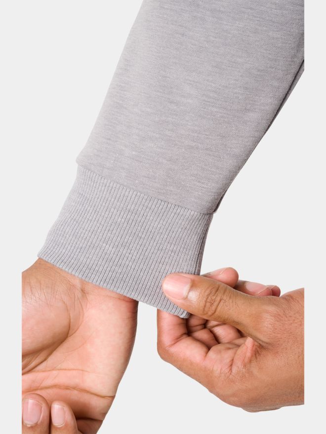 TravisMathew CLOUD QUARTER ZIP 2. strečová střední vrstva světle šedá