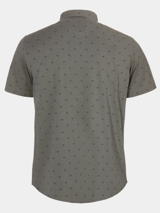 TravisMathew COMFORTKNIT GEO Halbarm Hemd oliv