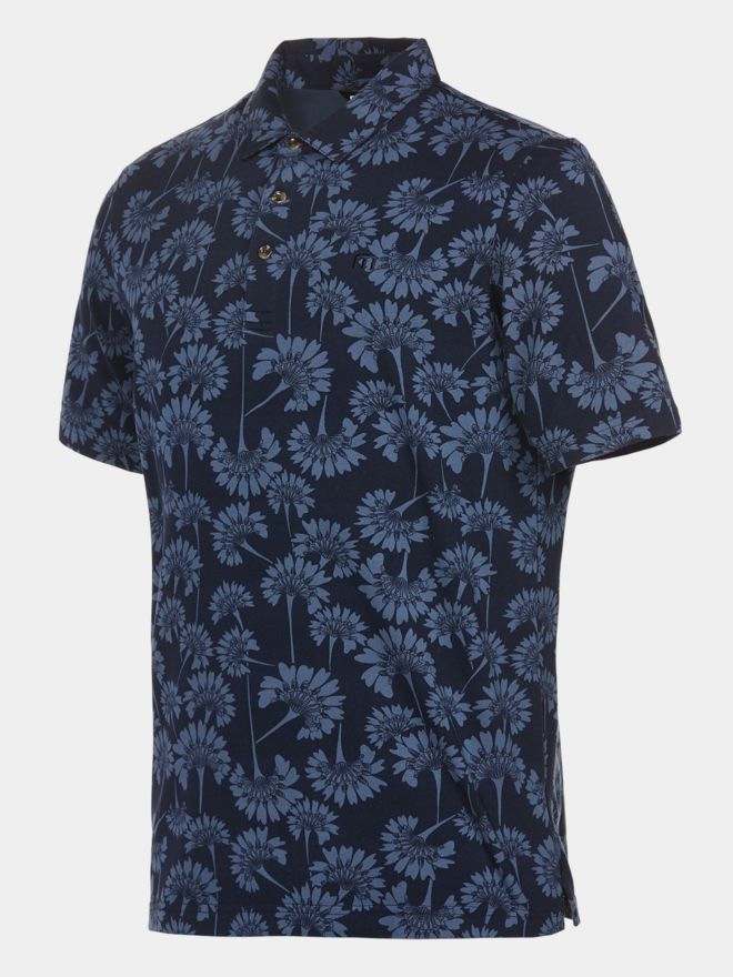 TravisMathew Polokošile COMFORTKNIT BREEZE s polovičním rukávem modrá