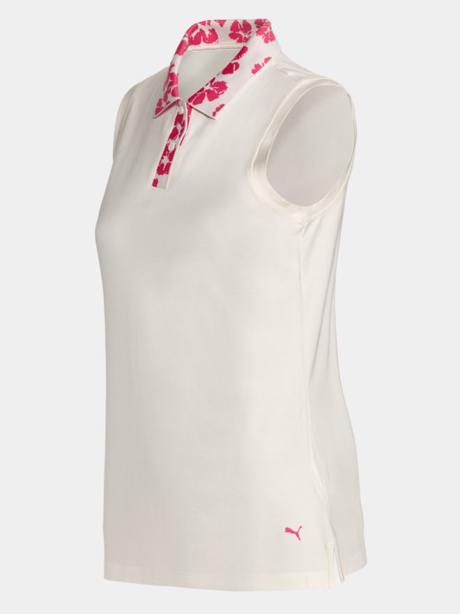 Puma W Modalon Květinová polokošile bez rukávů bílá