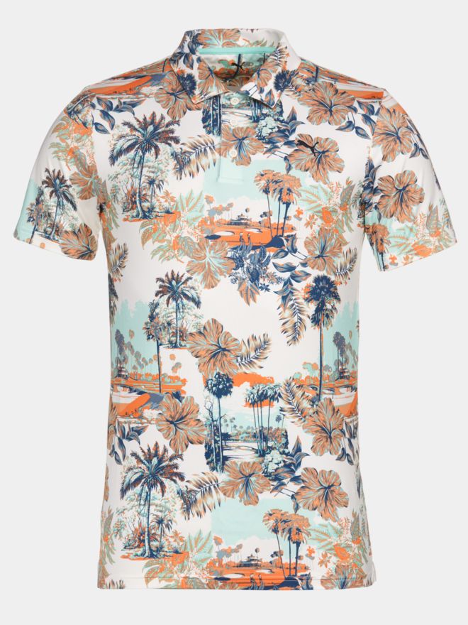 Puma Puma Cloudspun Palm Polo - LC Halbarm Polo weiß