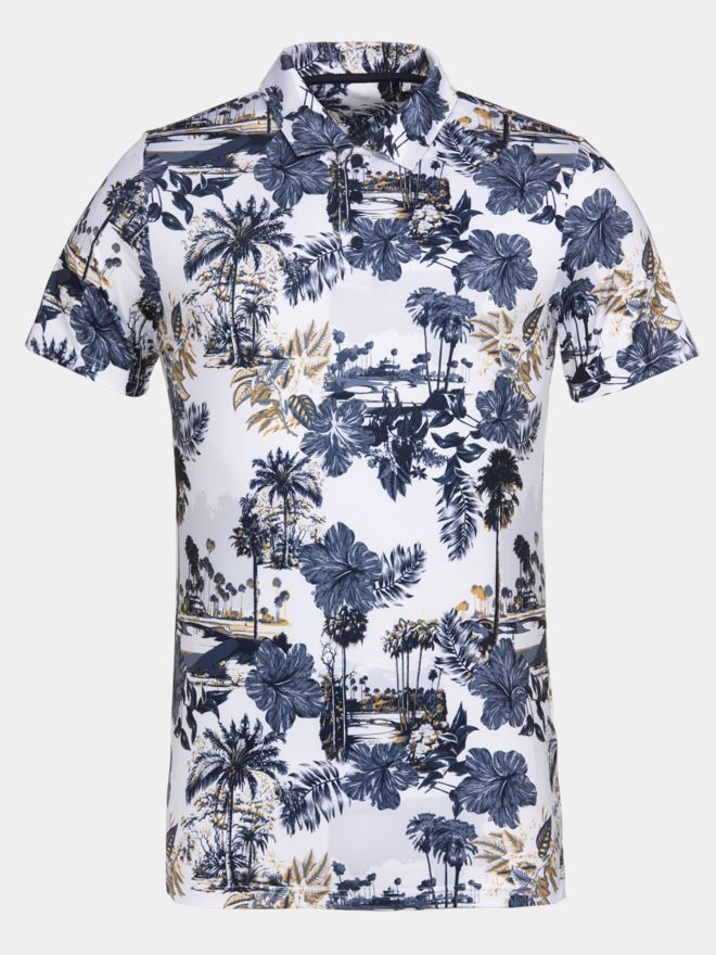 Puma Puma Cloudspun Palm Polo - BN Halbarm Polo weiß