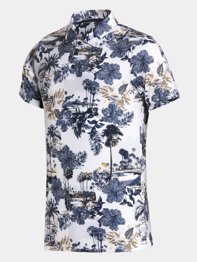 Puma Puma Cloudspun Palm Polo - BN Halbarm Polo weiß