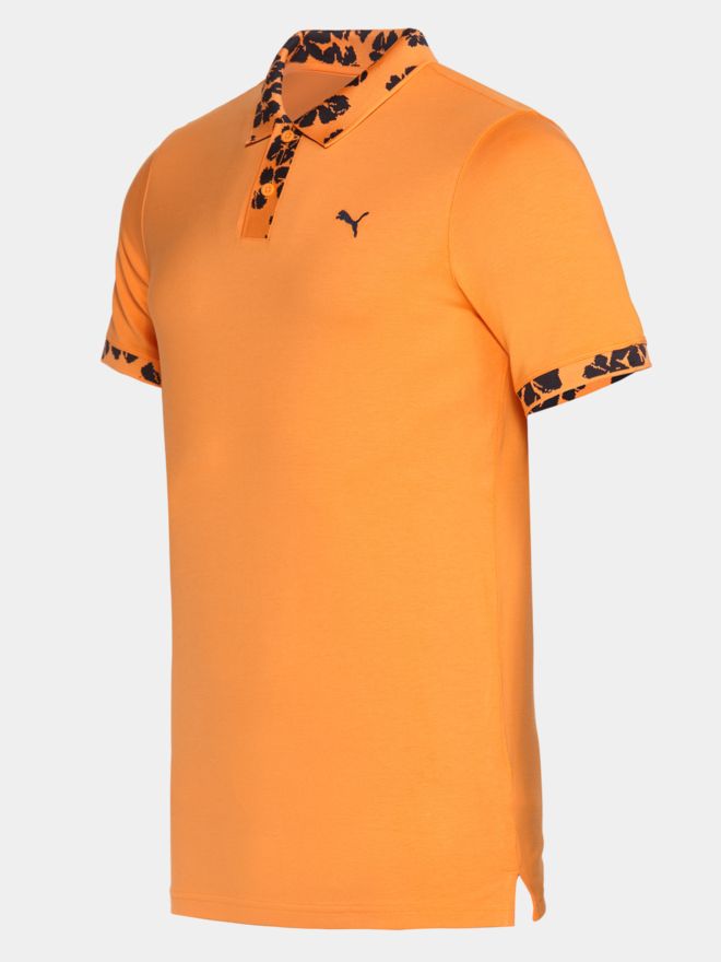 Puma Puma Modalon Floral Rib Polo - LC Halbarm Polo orange