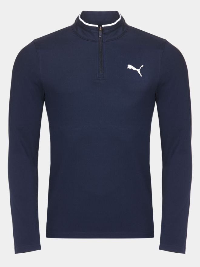 Puma Puma Cloudspun Tech Quarter Zip - Tour Stretch Midlayer navy