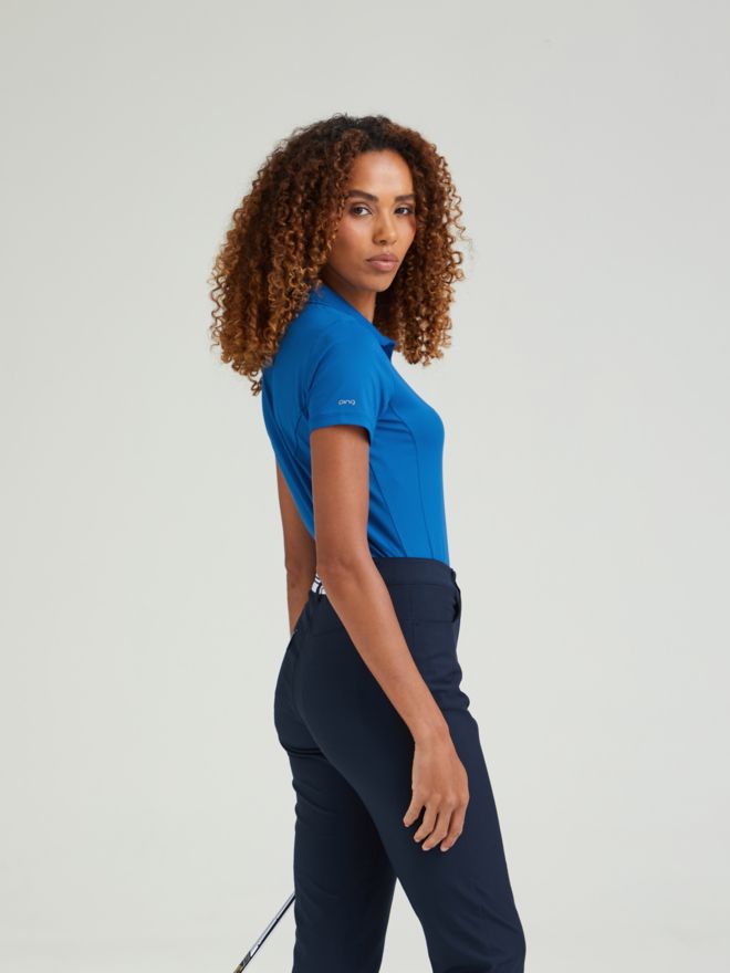 Ping Sedona Halbarm Polo hellblau