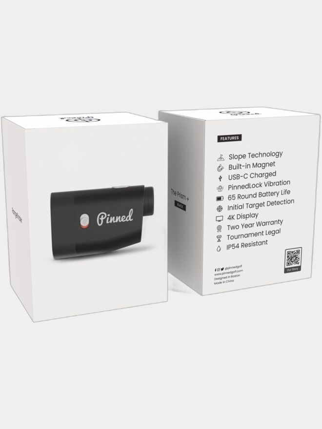 Pinned Golf Laser Rangefinder black