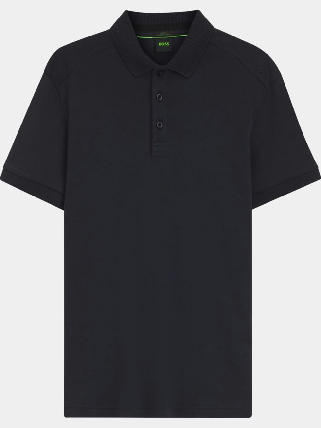 BOSS PL_Terrace Lux Halbarm Polo navy