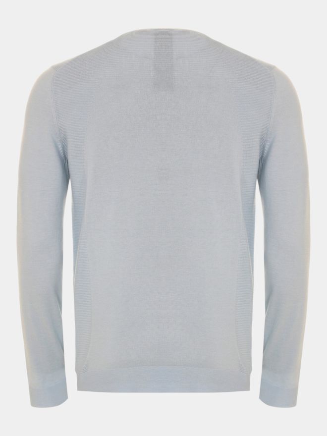 BOSS KN_Momentum-Lite CN pletený svetr světle modrá