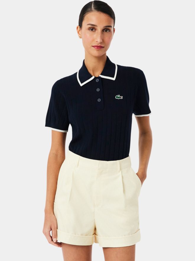 Lacoste SWEATER Strick Polo navy