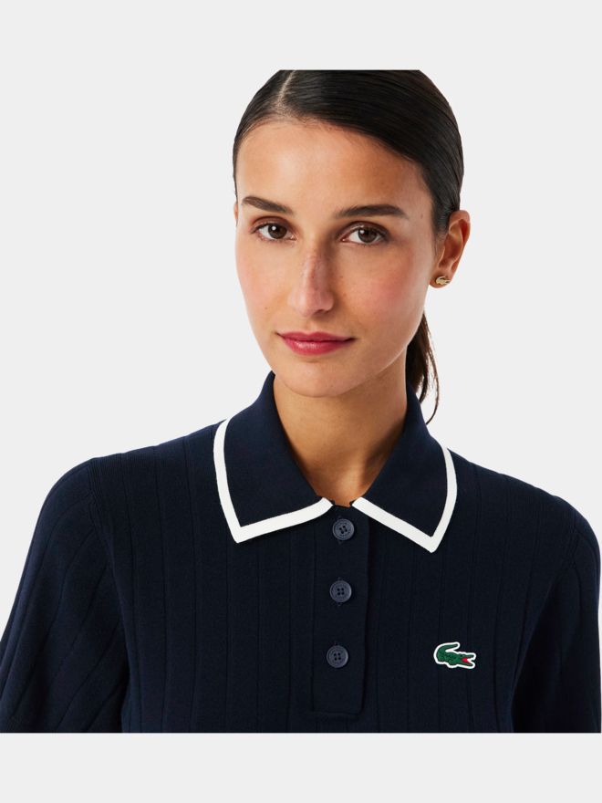 Lacoste SWEATER Strick Polo navy
